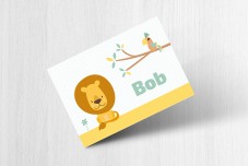 Leeuw met vogel Leeuw met vogel